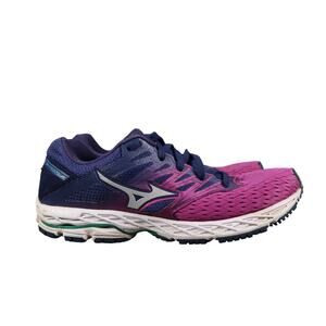 Mizuno Shoes Womens 7 Wave Shadow 2 Road Running Sneaker Athletic Trainer Purple